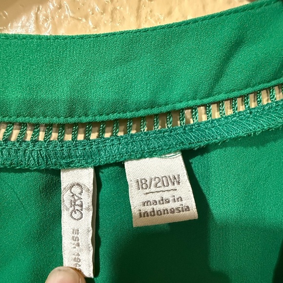 Cato Emerald Blouse - Picture 3 of 3